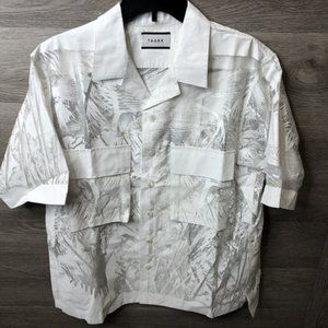 Taakk Large White Nylon Mesh Jungle Camp Shirt